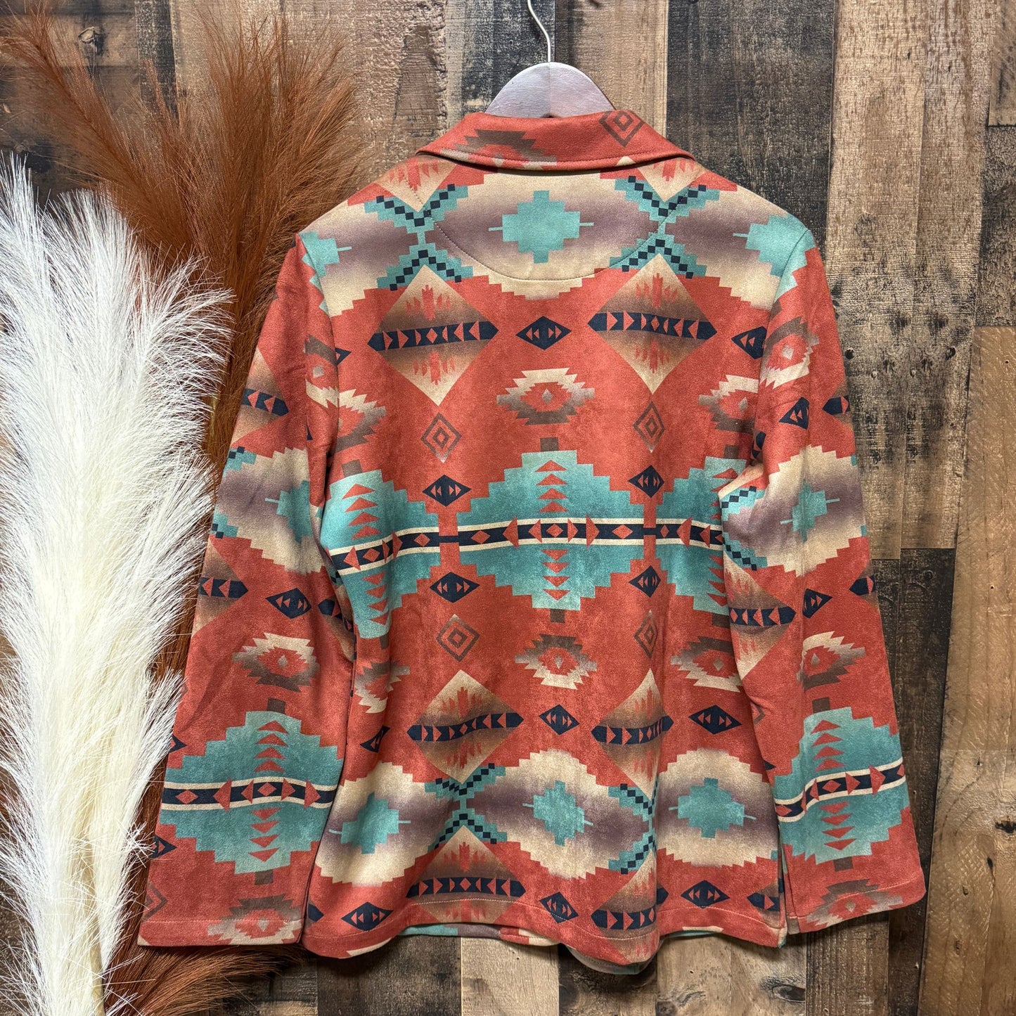 Sueded Aztec Blazer