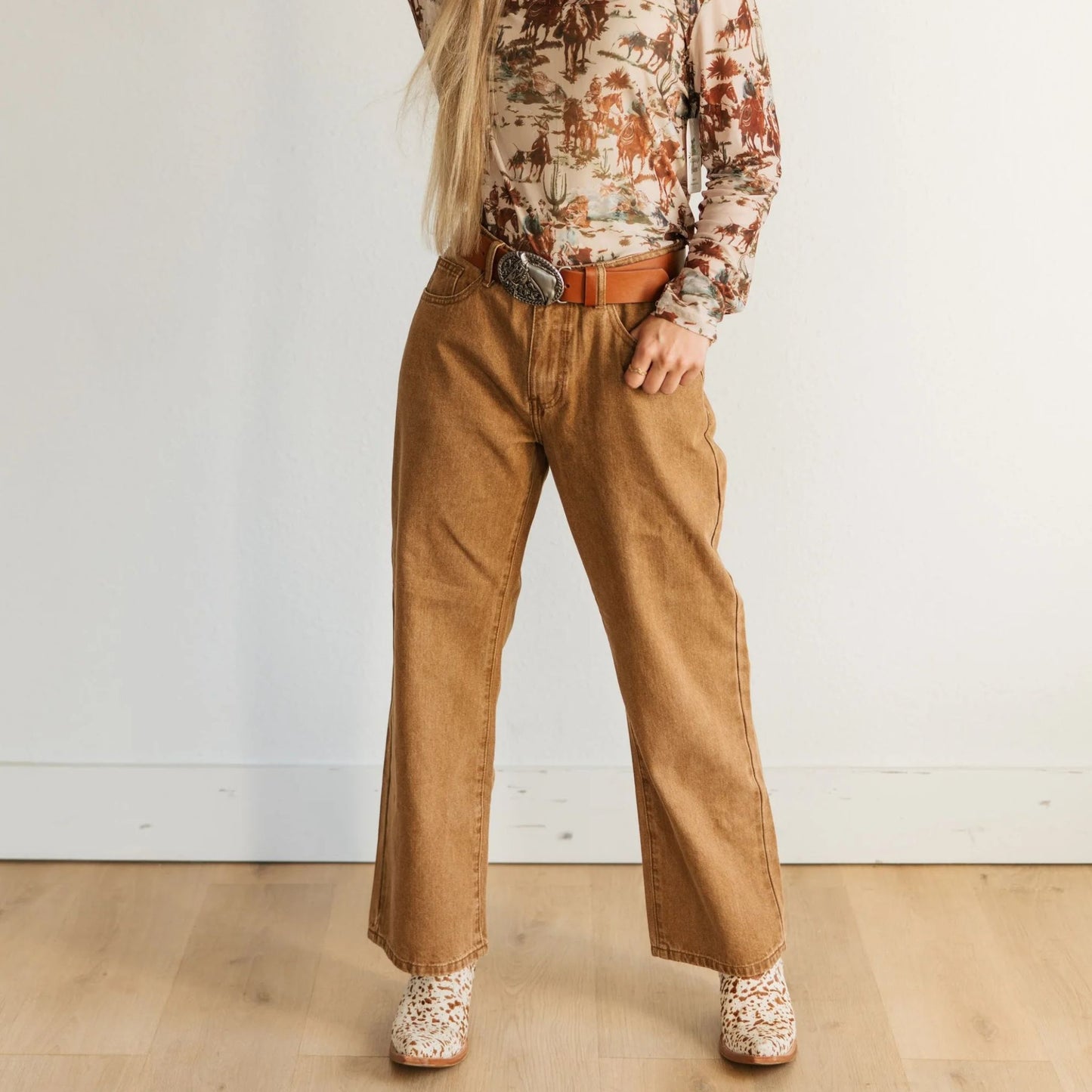 Brown Denim Jeans