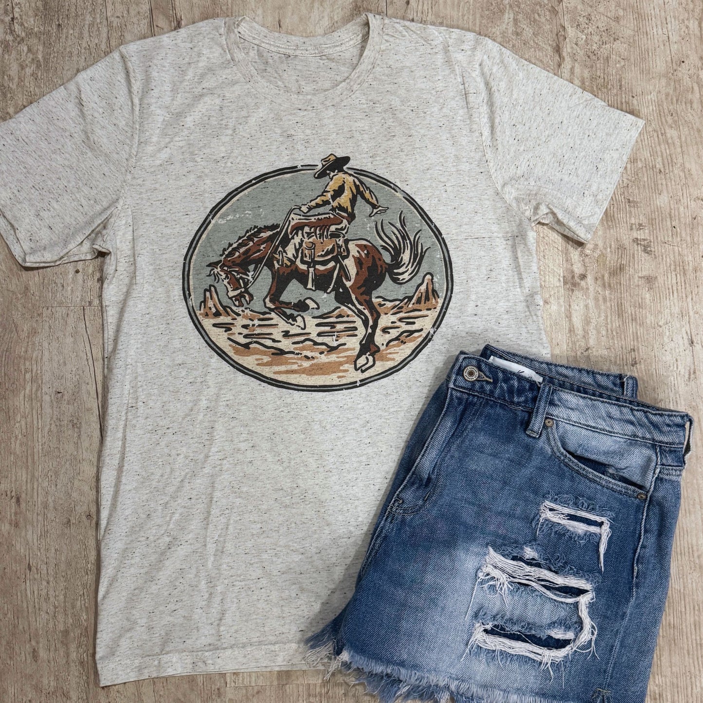 Bucking Bronc Cowboy Tee