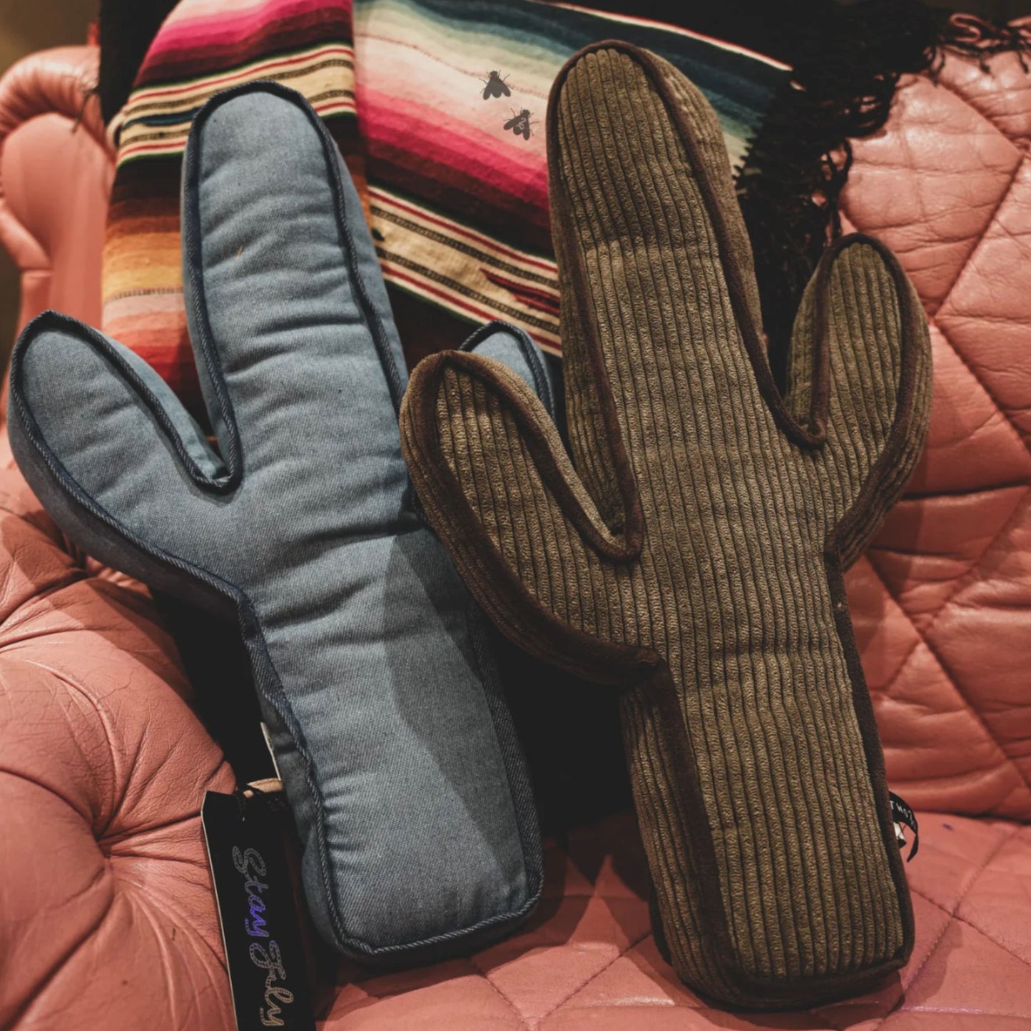 Hug A Cactus Pillow- Denim