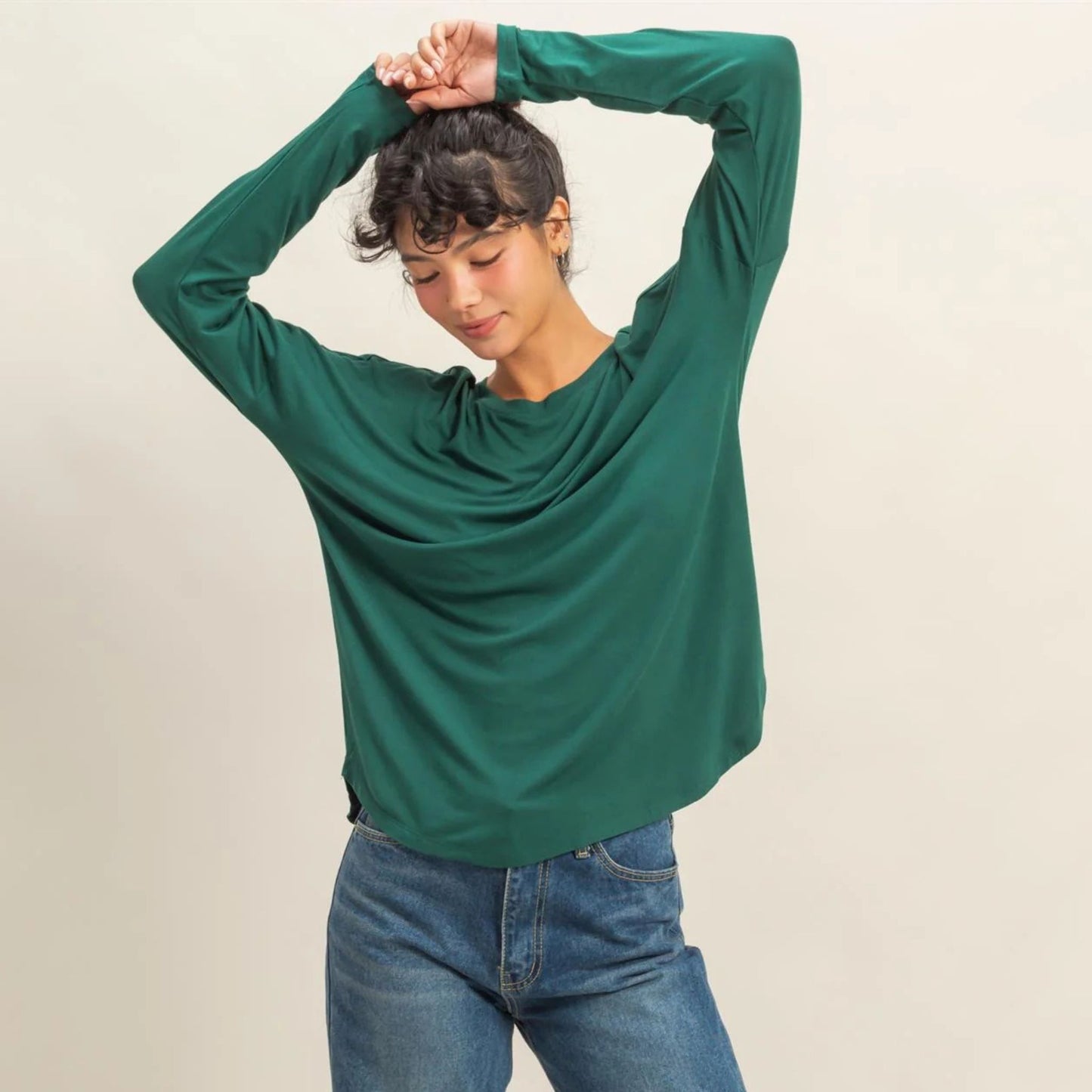 Round Neck Long Sleeve Top