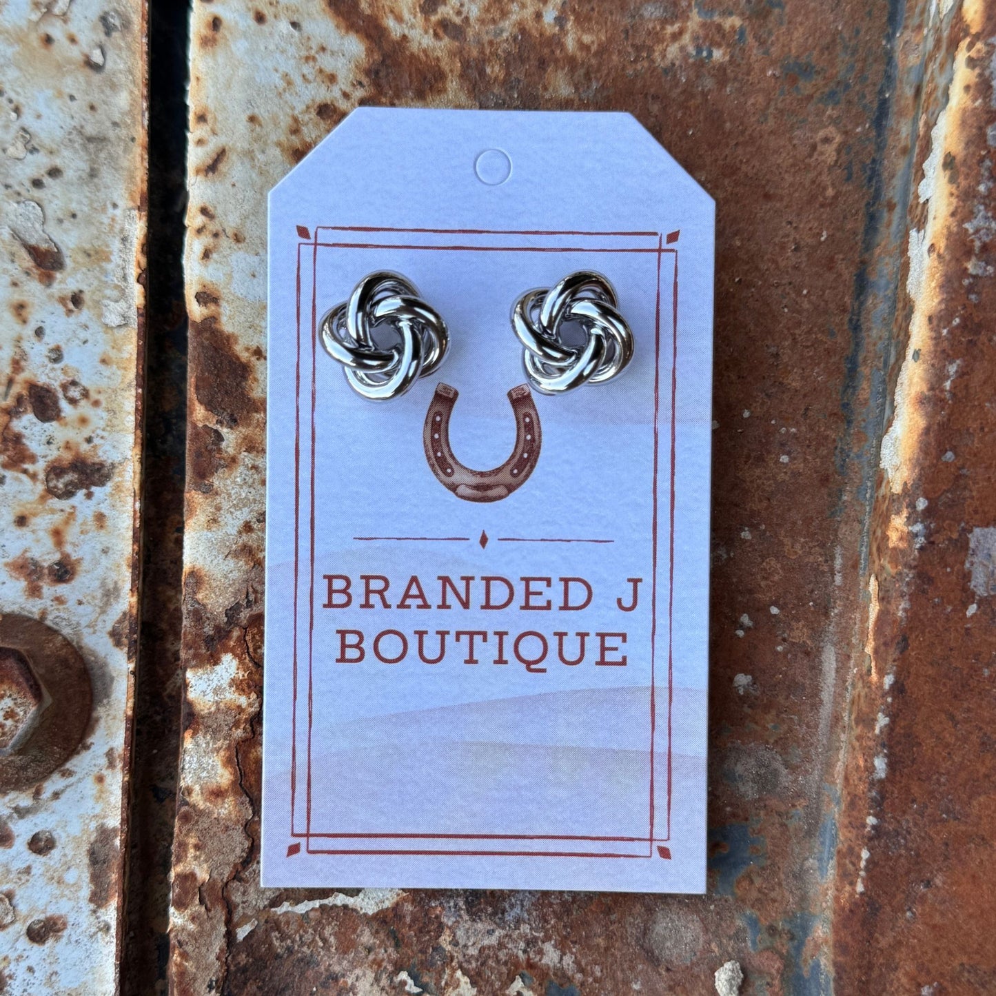 Silver Knot Stud
