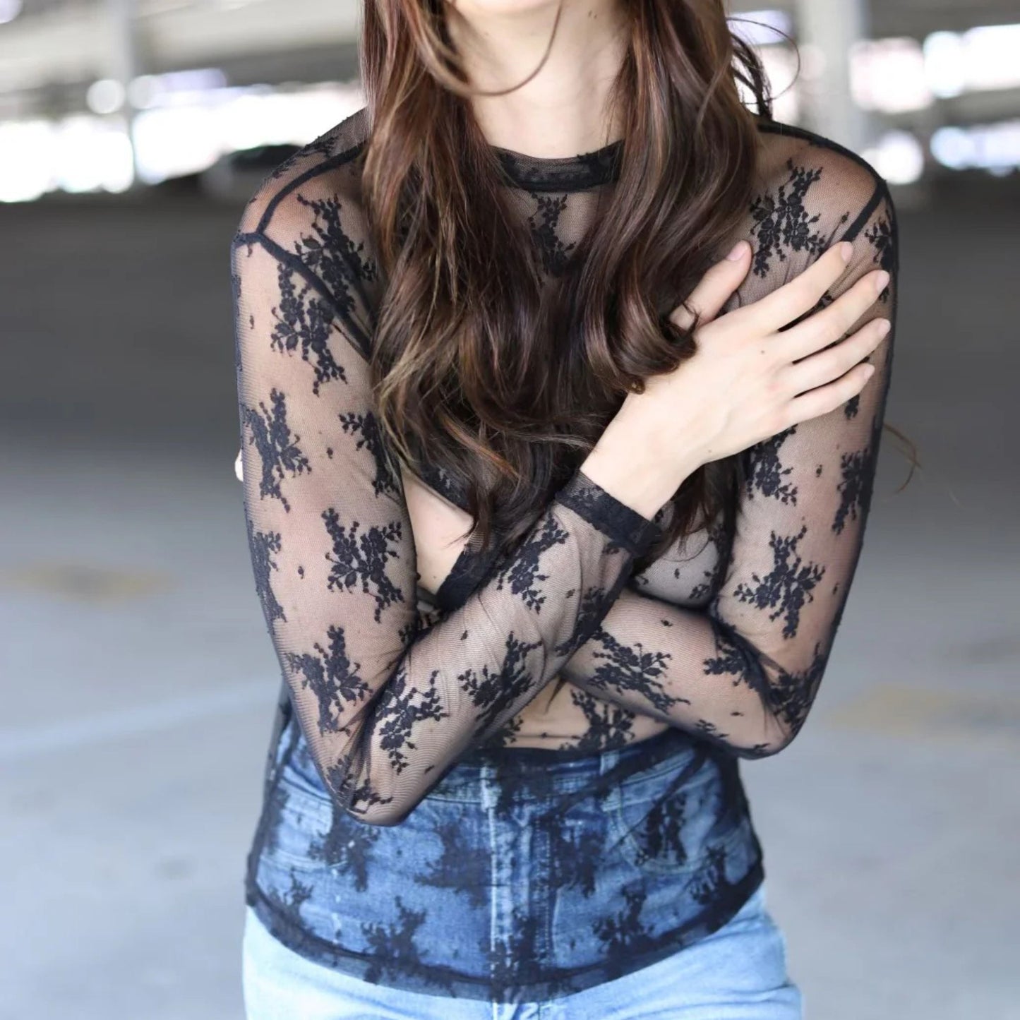 Black Lace Top