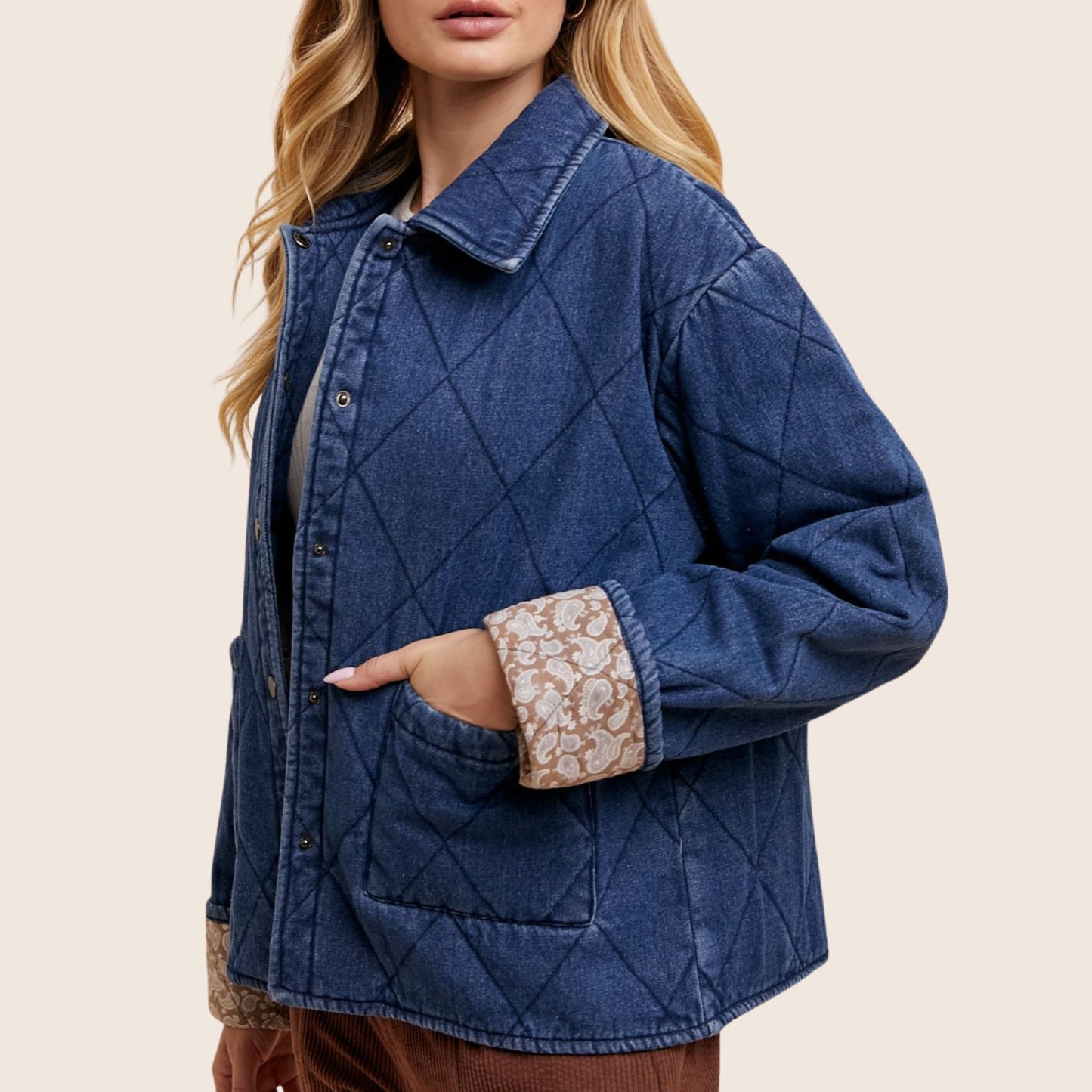 Quilted Denim Jacket