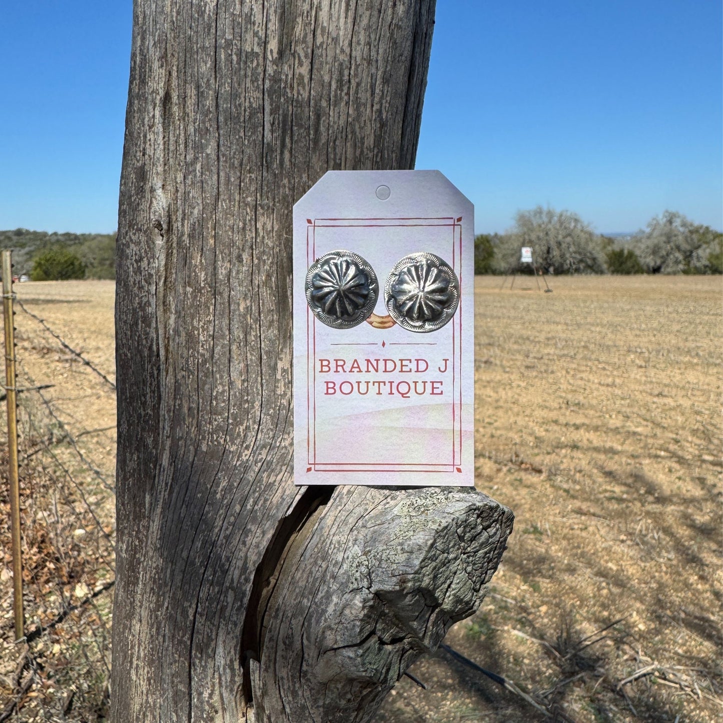 Hammered Silver Concho Studs