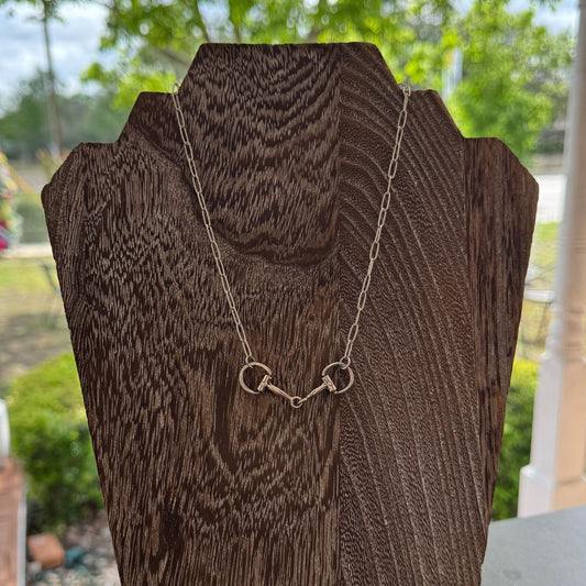 Silver Snaffle Bit Necklace