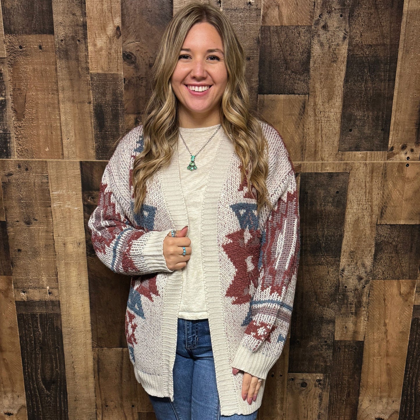 Aztec Sweater Cardigan