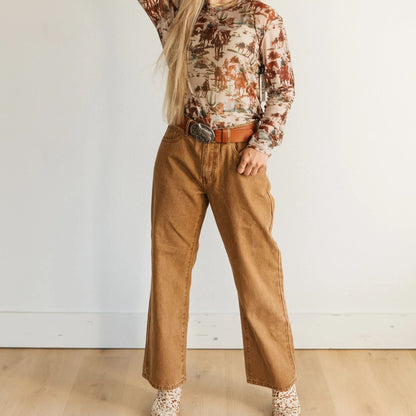 Brown Denim Jeans