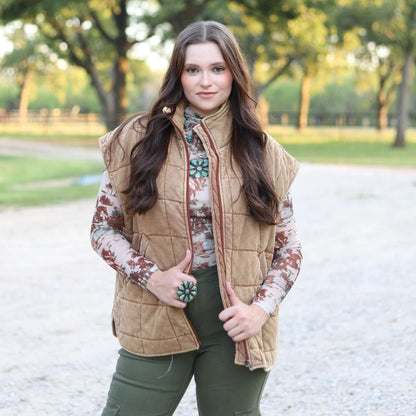 Quilted Brown Vest