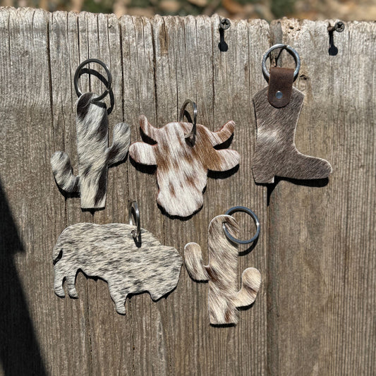 Cowhide Keychain