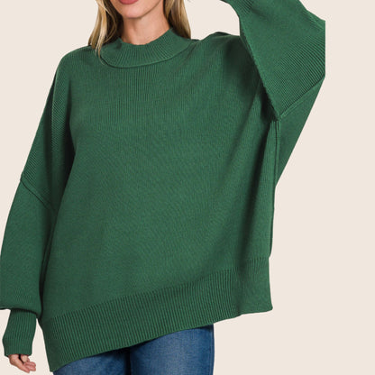 Side Slit Oversized Sweater