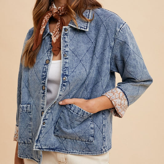 Quilted Denim Jacket