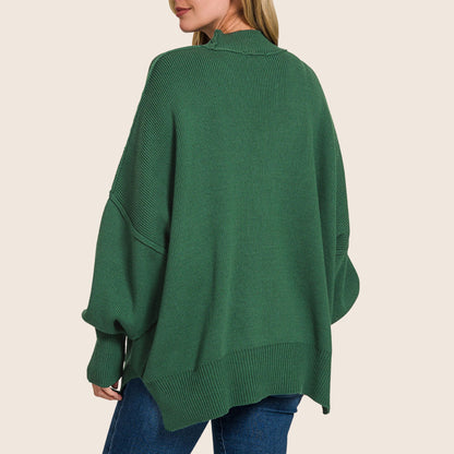 Side Slit Oversized Sweater