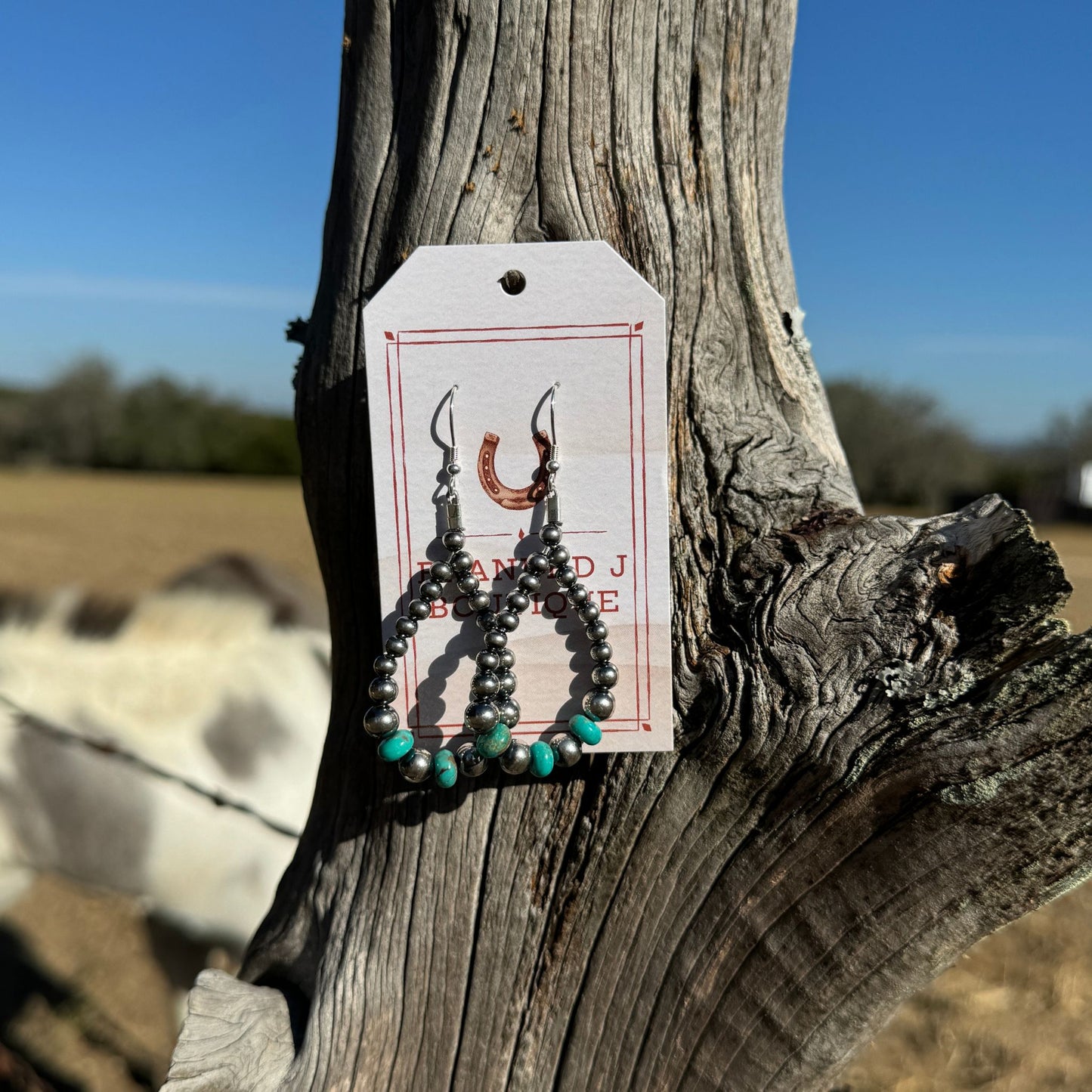 Turquoise and Navajo Pearl Earrings