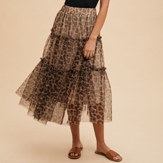 Leopard Tulle Skirt
