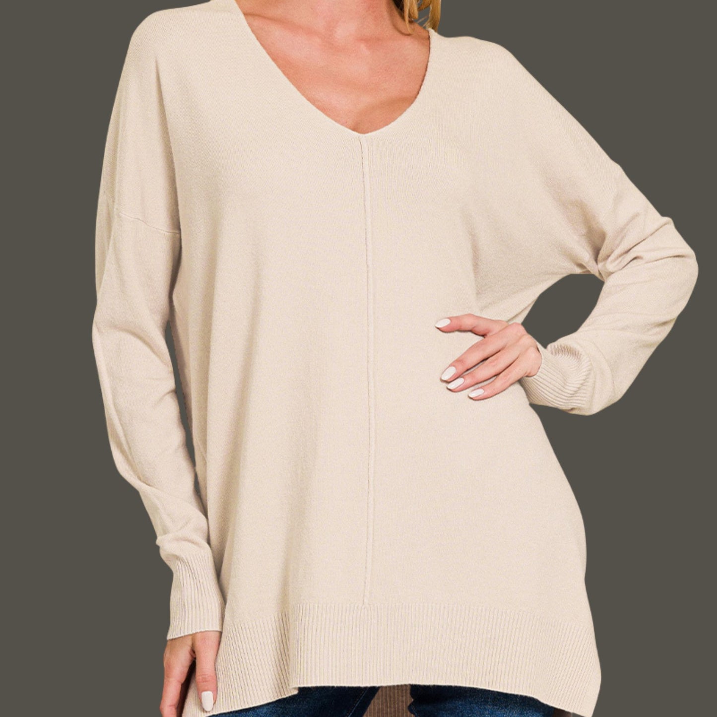 Front Seam Sweater
