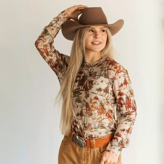 Cowboy Mesh Top