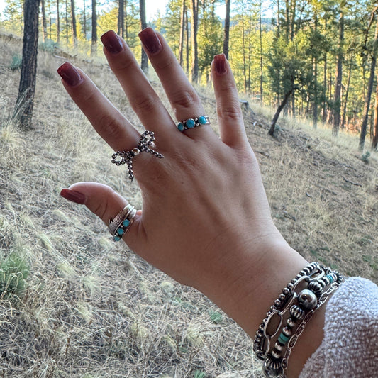 Navajo Pearl Bow Ring