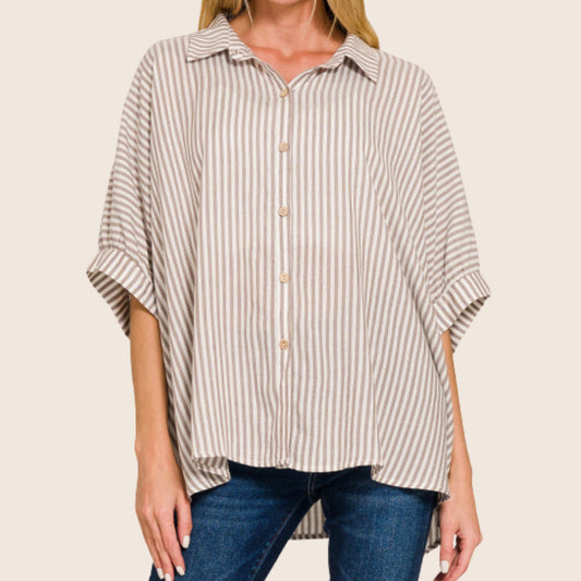 Striped Button Up