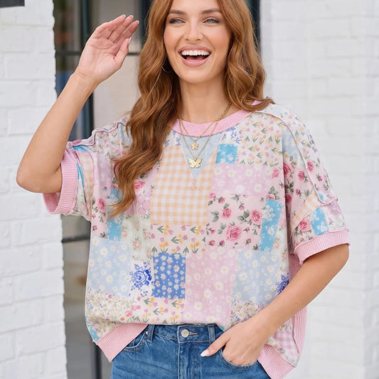 Patchwork Floral Top