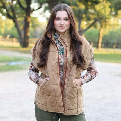 Quilted Brown Vest