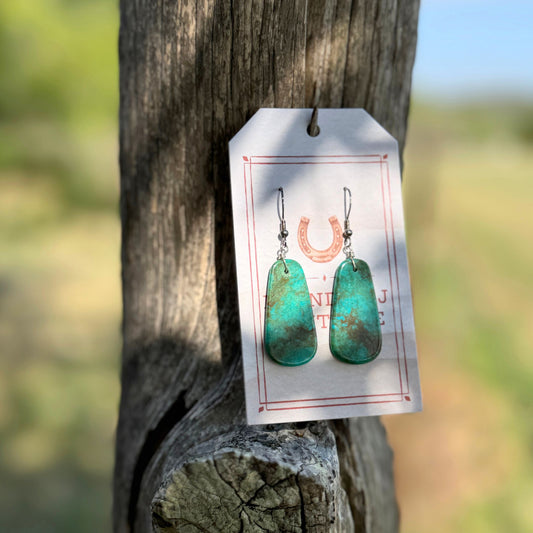 Cerrillos Turquoise Slab Earrings