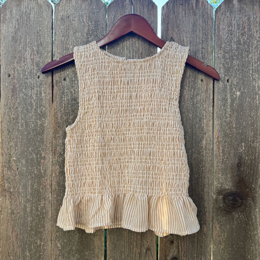 Stripe Smocked Blouse