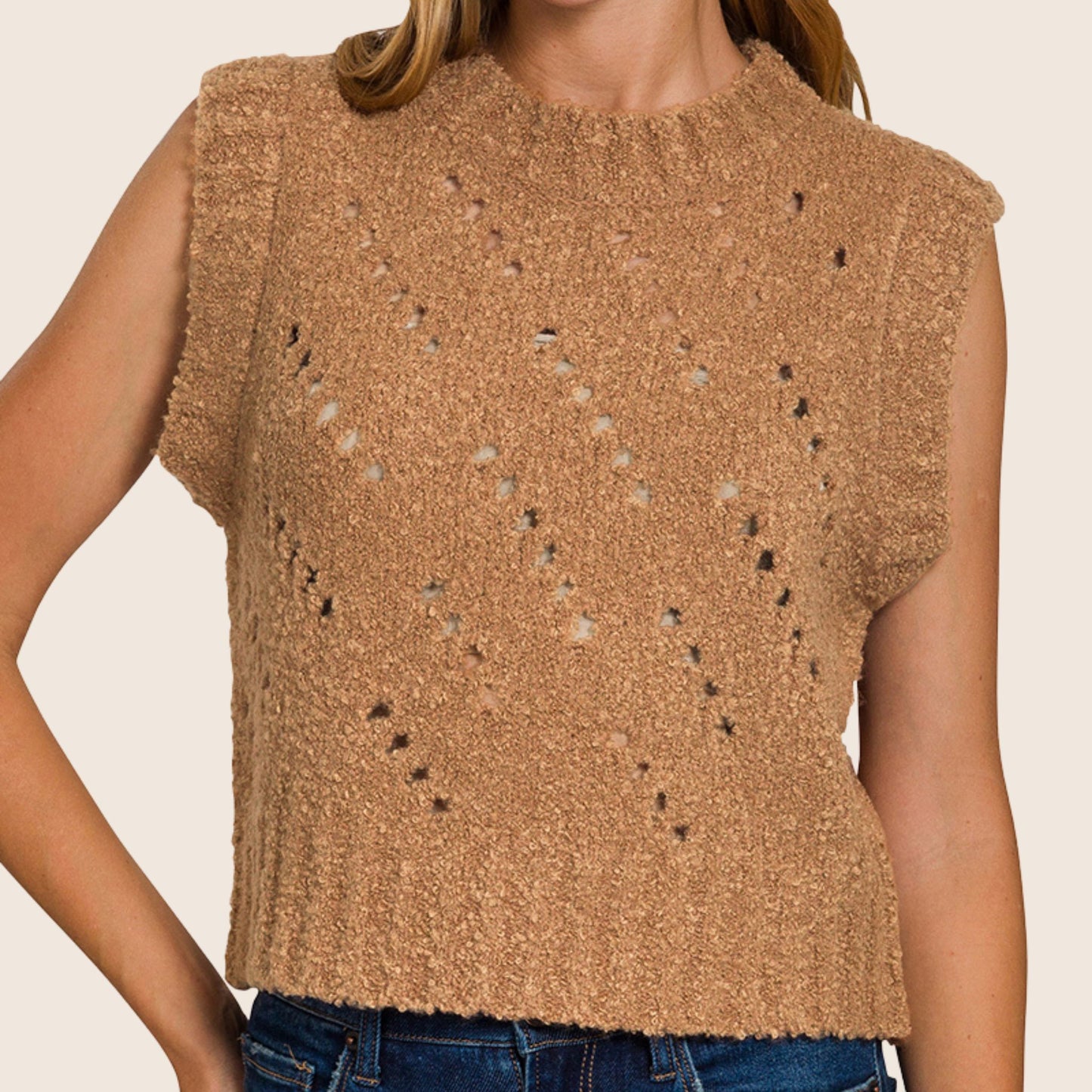 Textured Sweater Vest