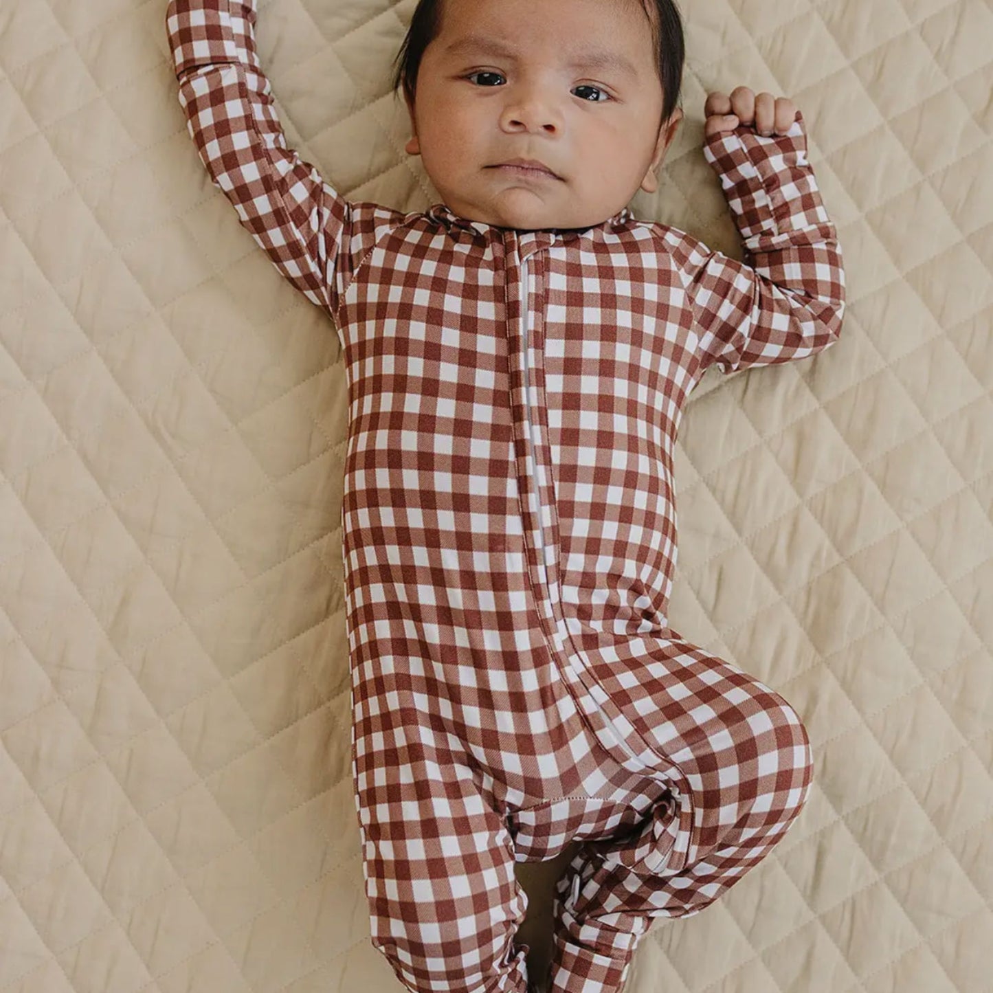 Chocolate Gingham Zippy